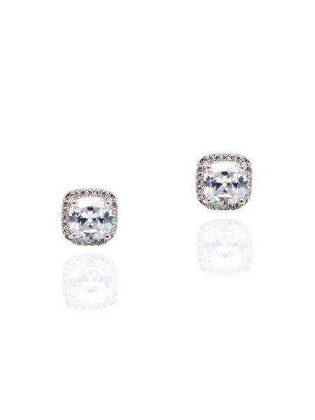 Σκουλαρίκια Ασημένια Diamond Studs