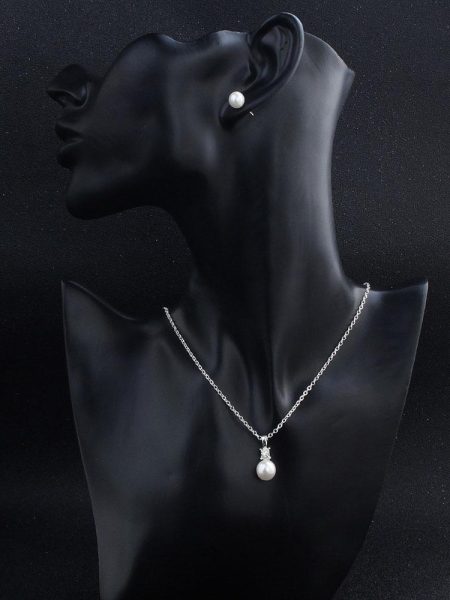 Σετ Κοσμημάτων Κολιέ & Σκουλαρίκια Distinctive Pearl
