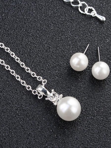 Σετ Κοσμημάτων Κολιέ & Σκουλαρίκια Distinctive Pearl