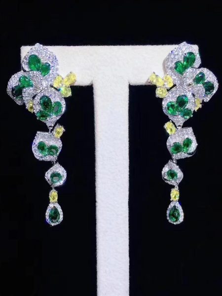 σκουλαρίκια-κρεμαστά-green-sparkle-4057-bestwishes.gr