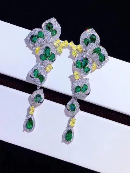 σκουλαρίκια-κρεμαστά-green-sparkle-4057-bestwishes.gr