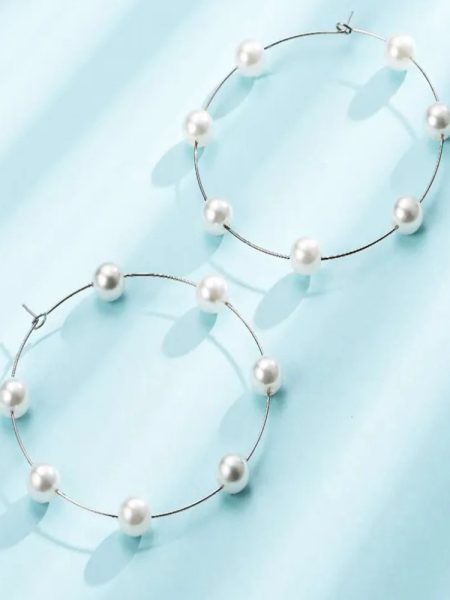 σκουλαρίκια-κρίκοι-trendy-pearl-4226-bestwishes.gr