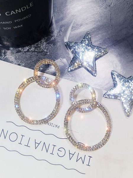 σκουλαρίκια-gold-shiny-circle-4283-bestwishes.gr